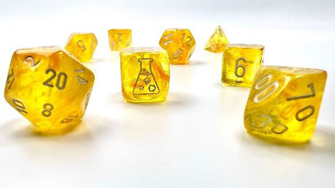 Lab Dice Borealis Canary/White Luminary 7 Dice set - CHX30053